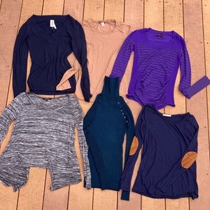 Lot of 6 Long sleeve ladies small shirts